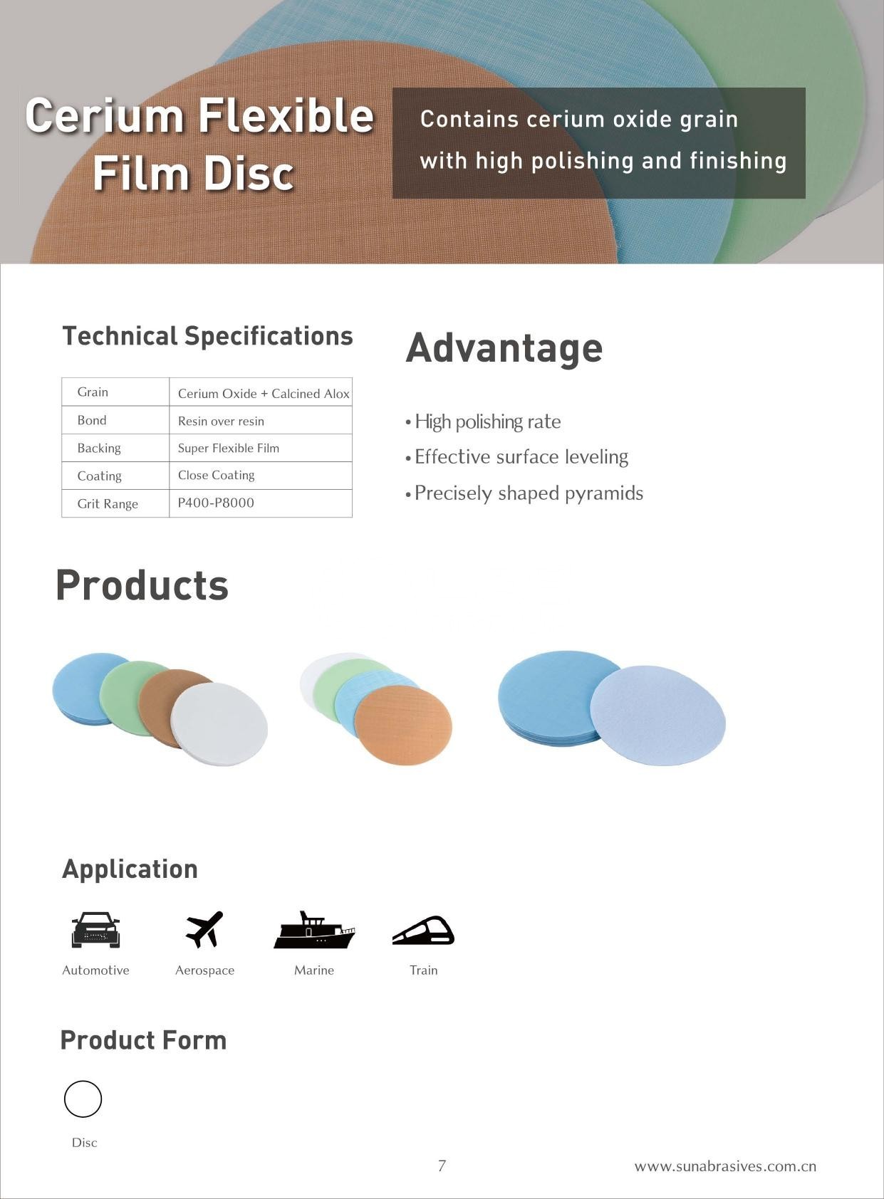 Đĩa Nhám Cerium Film Linh Hoạt